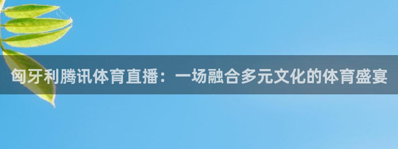 匈牙利腾讯体育直播：一场融合多元文化的体育盛宴