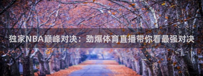 独家NBA巅峰对决：劲爆体育直播带你看最强对决