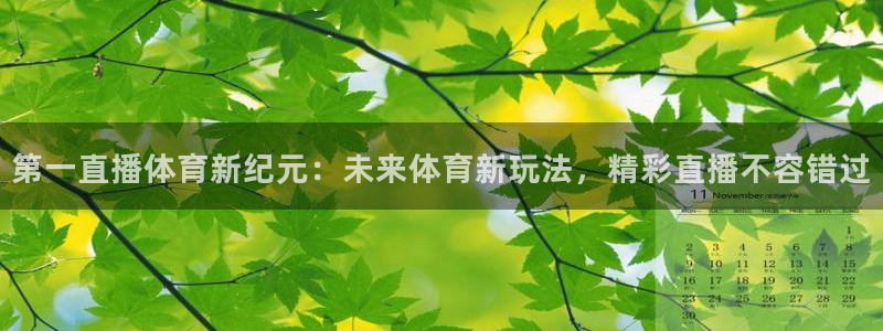 第一直播体育新纪元：未来体育新玩法，精彩直播不容错过